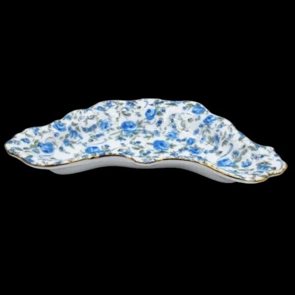 Antique Vintage Royal Crown Avon Chintz 55/1209 Bone Dish Trinket Dish - Picture 6 of 9